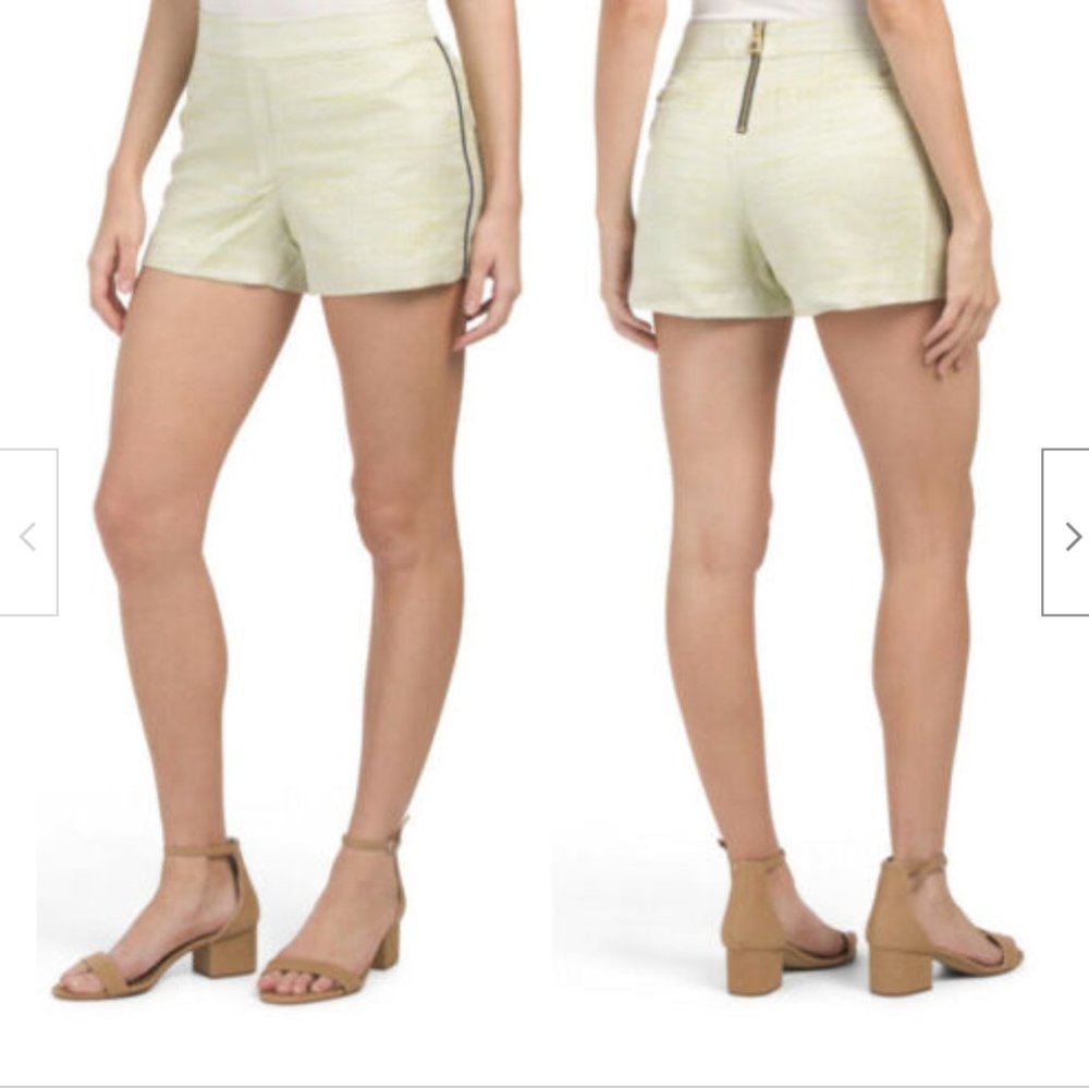 Sail to Sable Limeade Tweed Shorts size 10 Back zip Resort15-8L